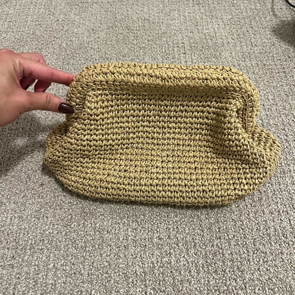 Raffia Clutch Bag, Boho Bag, Vintage Clutch Bag, Cloud Bag, Dumpling Clutch Bag - Picture 2 of 5